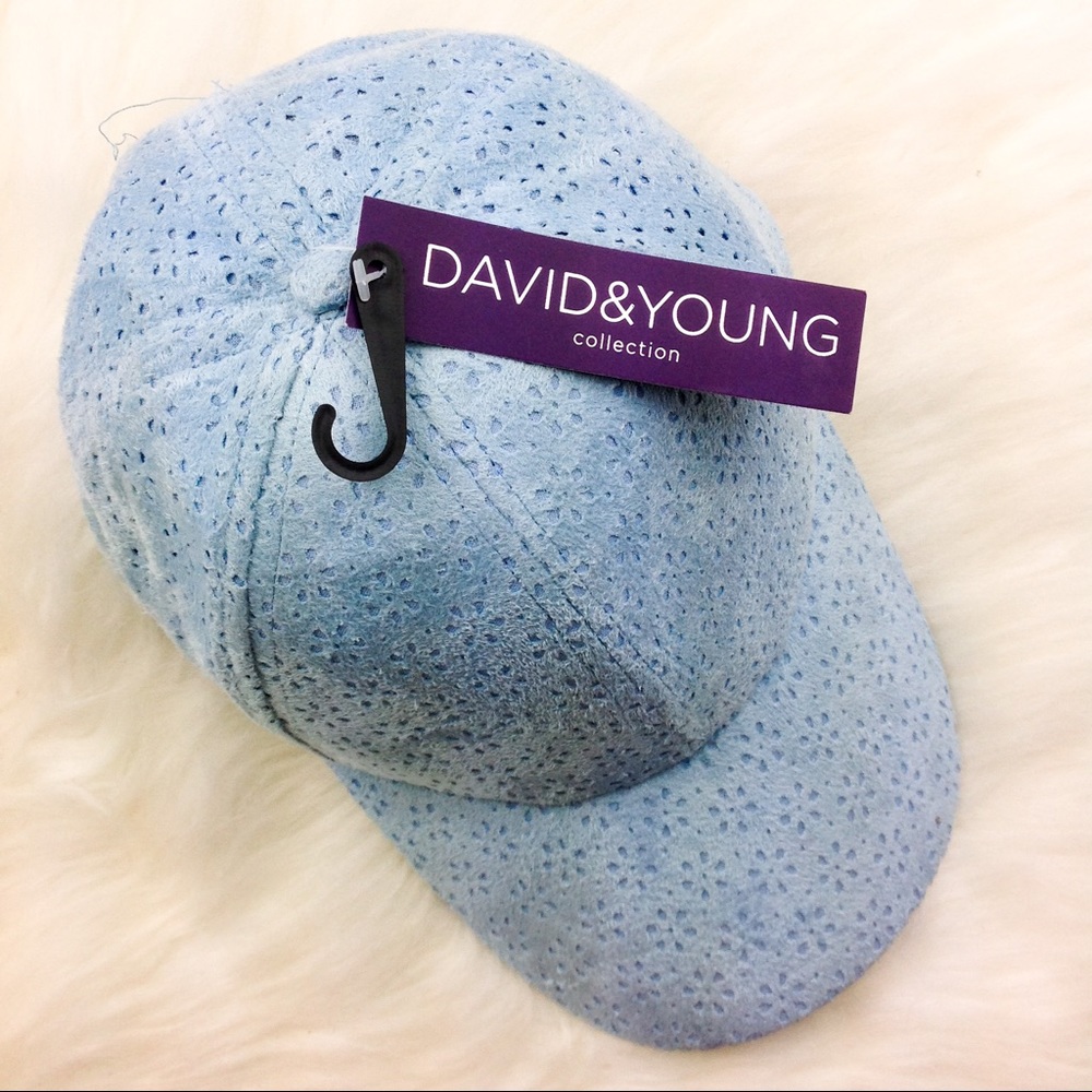 Floral Perforated Suede Baseball Cap